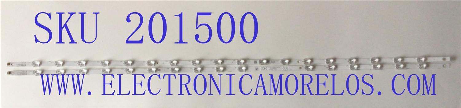 KIT DE LED'S PARA TV VIZIO ((2 PIEZAS)) / NUMERO DE PARTE LB-GM3030-GJVIZIO582X18VB31-S / LB-GM3030-GJVIZIO / 582X18VB31-S / 210BZ18D0B334BR02X / 58VB31 / PANEL TPT580WR-PV5D.K / DISPLAY CC580PV5D / CV580U1-T01 / MODELO V585-J01 / V585-J01 LMXUE9SX